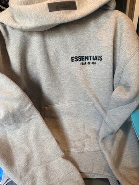Fear of God ESSENTIALS dark oatmeal Hoodie with Logo XXS